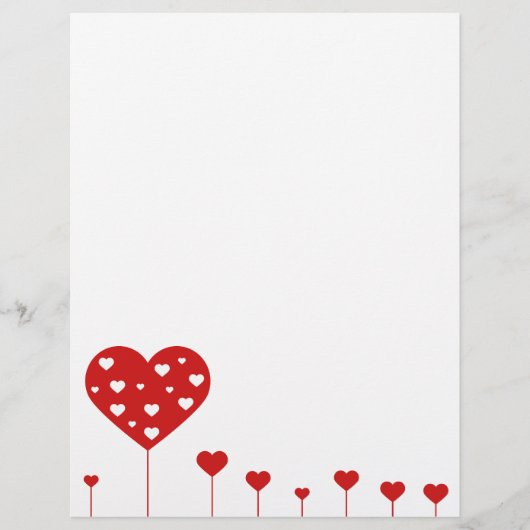 Sweet Lovely Romantic Red White Hearts (Voorkant)
