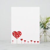 Sweet Lovely Romantic Red White Hearts (Staand voorkant)