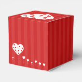 Sweet Lovely Romantic Red White Hearts Bedankdoosjes (Achterkant)