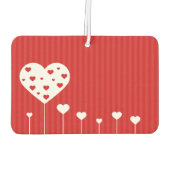Sweet Lovely Romantic Red White Hearts Luchtverfrisser (Achterkant)