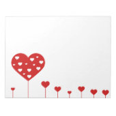 Sweet Lovely Romantic Red White Hearts Notitieblok (Voorkant)