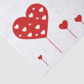 Sweet Lovely Romantic Red White Hearts Tissuepapier (Detail)
