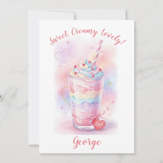 Sweet, Lovely Valentine's Greeting Flat Card (Voorkant)