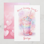 Sweet, Lovely Valentine's Greeting Flat Card (Voorkant / Achterkant)