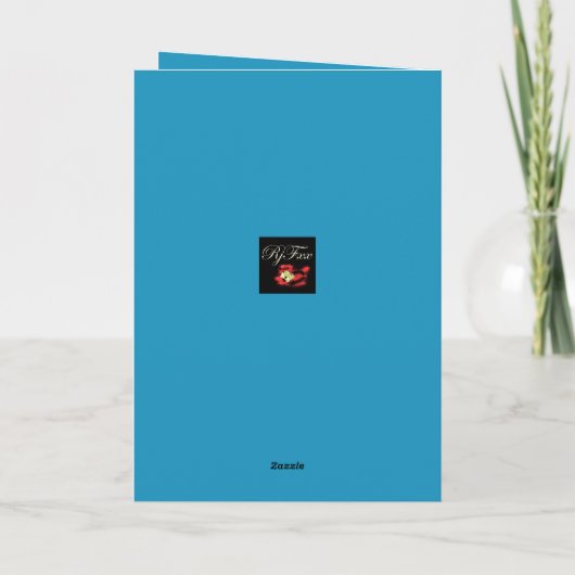 Sweet & Loving Modern Blauw Wit Rode Vaders Dag Kaart (Achterkant)