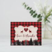 Sweet Lumberjack Baby shower Hartelijk dank Briefkaart (Staand voorkant)
