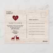 Sweet Lumberjack Baby shower Hartelijk dank Briefkaart (Achterkant)