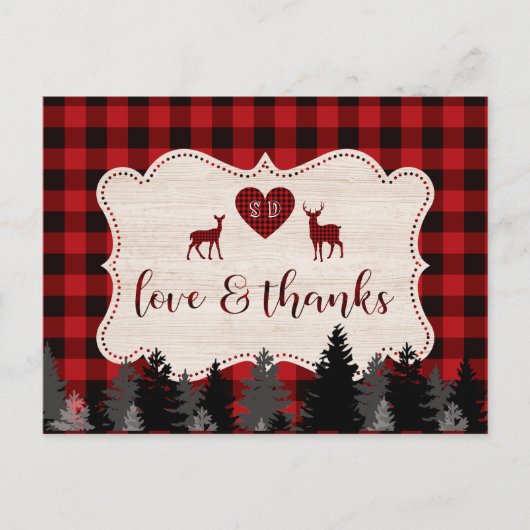 Sweet Lumberjack Baby shower Hartelijk dank Briefkaart (Voorkant)