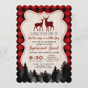 Sweet Lumberjack Little Hunter Baby shower Kaart