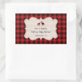 Sweet Lumberjack Little Hunter Baby shower Rechthoekige Sticker (Tas)