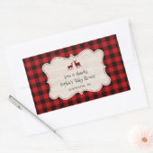 Sweet Lumberjack Little Hunter Baby shower Rechthoekige Sticker (Envelop)