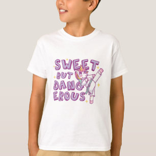 Sweet maar gevaarlijk Karate Unicorn T-shirt