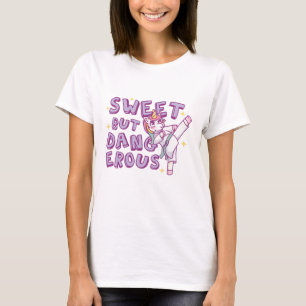 Sweet maar gevaarlijk Karate Unicorn T-shirt