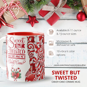 Sweet maar Twisted Candy Cane Keramische Mok