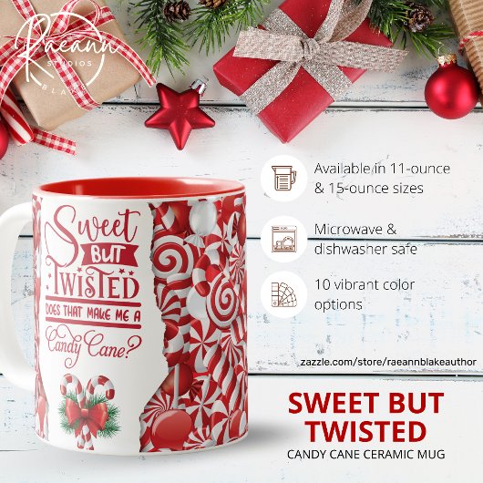 Sweet maar Twisted Candy Cane Keramische Mok