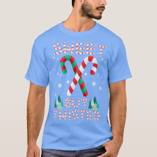 Sweet, maar Twisted Candy Cane Sweets Snoep Christ T-shirt