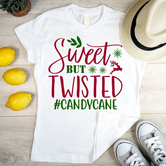 Sweet maar twisted #candycane, modern en cool t-shirt