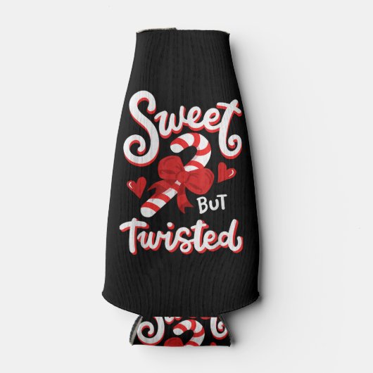 Sweet, maar Twisted Funny Kerstsnoe Xmas Flesjeskoeler (Voorkant)