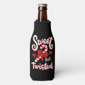 Sweet, maar Twisted Funny Kerstsnoe Xmas Flesjeskoeler (Fles Voorkant)