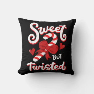 Sweet, maar Twisted Funny Kerstsnoe Xmas Kussen