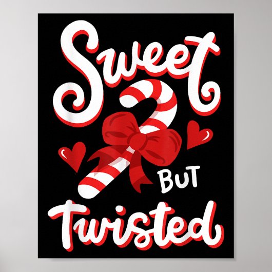 Sweet, maar Twisted Funny Kerstsnoe Xmas Poster (Voorkant)