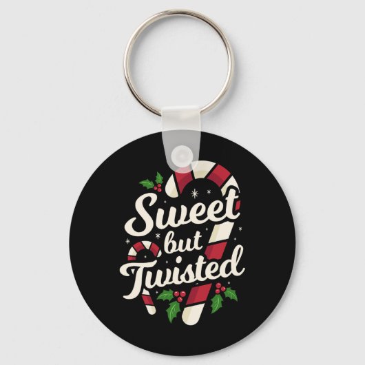 Sweet, maar Twisted Funny Kerstsnoe Xmas Sleutelhanger (Voorkant)