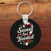 Sweet, maar Twisted Funny Kerstsnoe Xmas Sleutelhanger (Voorkant)