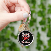 Sweet, maar Twisted Funny Kerstsnoe Xmas Sleutelhanger (Hand)
