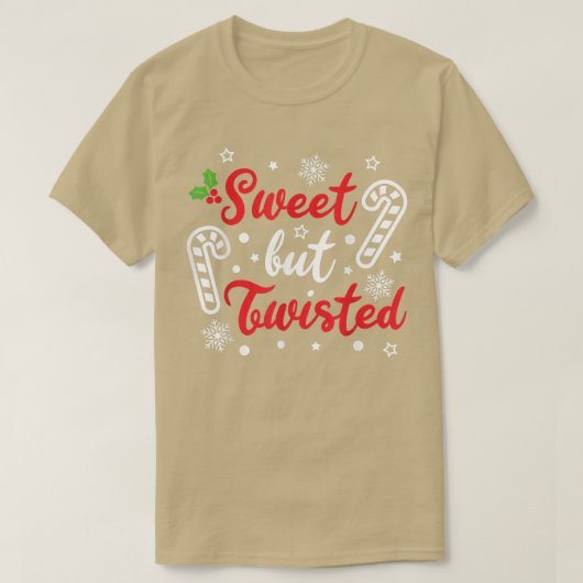 Sweet maar Twisted Funny Kerstsnoe Xmas T-shirt (Design voorkant)