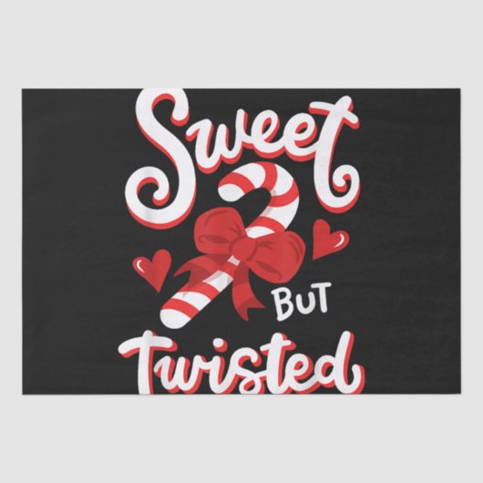 Sweet, maar Twisted Funny Kerstsnoe Xmas Tissuepapier (Voorkant)