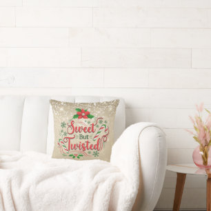 Sweet, maar twisted Kerstmis Kussen