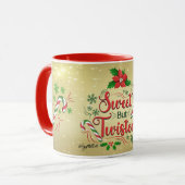 Sweet, maar twisted Kerstmis Mok (Voorkant links)