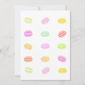 Sweet Macaron Baby Shower Invitaties Kaart (Achterkant)