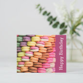 Sweet Macarons Happy Birthday Briefkaart (Staand voorkant)