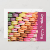 Sweet Macarons Happy Birthday Briefkaart (Voorkant / Achterkant)