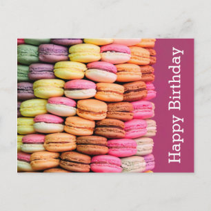 Sweet Macarons Happy Birthday Briefkaart