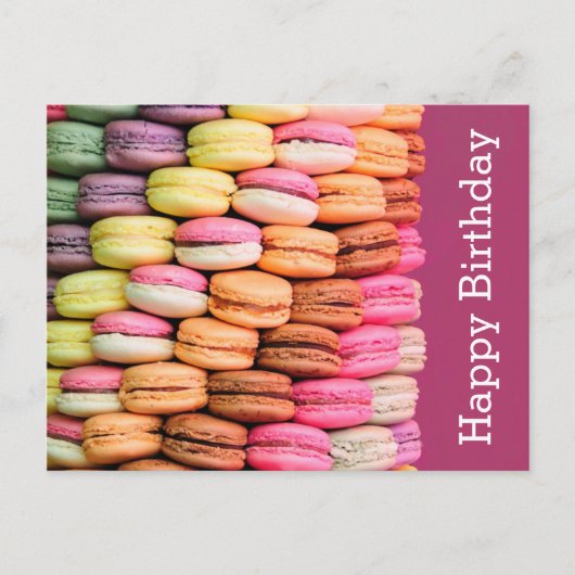 Sweet Macarons Happy Birthday Briefkaart (Voorkant)