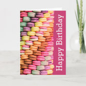 Sweet Macarons Happy Birthday Kaart (Voorkant)