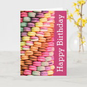 Sweet Macarons Happy Birthday Kaart (Gele Bloem)