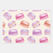 Sweet Macarons op een prachtig pastelpatroon Inpakpapier Vel (Voorkant)