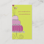 Sweet Magenta Weddenskaart Aangepaste profielkaart Visitekaartje (Achterkant)