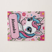 Sweet Magical Unicorn Ontwerp Gepersonaliseerde Gi Legpuzzel (Horizontaal)