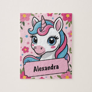 Sweet Magical Unicorn Ontwerp Gepersonaliseerde Gi Legpuzzel
