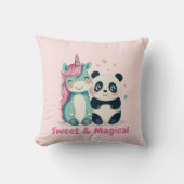 Sweet & Magical Unicorn & Panda | Kinder kamerinri Kussen (Voorkant)