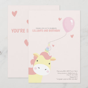 Sweet, Magische Dagen Unicorn Invitatie Kaart