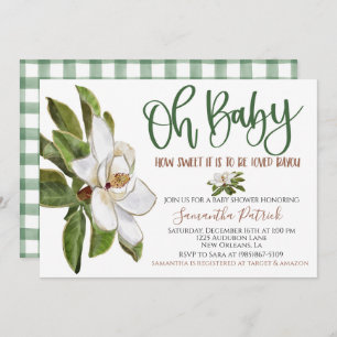 Sweet Magnolia Bayou Baby shower Invitation Kaart