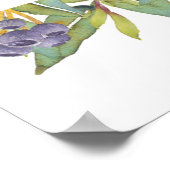 Sweet Magnolia Waterverf Wedding Sign Poster (Hoek)