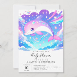 Sweet Majestic Dolphin Baby shower Kaart