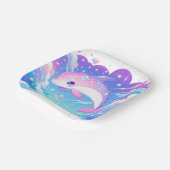Sweet Majestic Dolphin Baby shower Papieren Bordje (Gebogen)