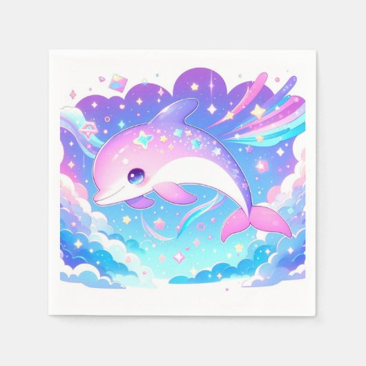 Sweet Majestic Dolphin Baby shower Servet (Voorkant)